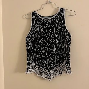 J KARA New York Dressy Beaded Tank Top